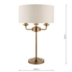 Laura Ashley SORRENTO 3 Light Table Lamp | Antique Brass | Ivory Shade 9 Laura Ashley SORRENTO 3 Light Table Lamp | Antique Brass | Ivory Shade -Laura Ashley sorrento 3 light table lamp antique brass ivory shade p20210 40001 image