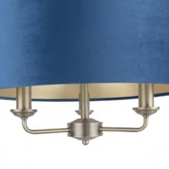 Laura Ashley SORRENTO Ceiling Pendant | Antique Brass | Wraparound Dark Blue Velvet Shade | 3 Light 13 Laura Ashley SORRENTO Ceiling Pendant | Antique Brass | Wraparound Dark Blue Velvet Shade | 3 Light -Laura Ashley sorrento ceiling pendant antique brass wraparound dark blue velvet shade 3 light p24076 44968 image
