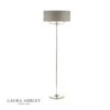 Laura Ashley SORRENTO Polished Nickel 3 Light Floor Lamp | Charcoal Shade