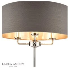 Laura Ashley SORRENTO Polished Nickel 3 Light Floor Lamp | Charcoal Shade 9 Laura Ashley SORRENTO Polished Nickel 3 Light Floor Lamp | Charcoal Shade -Laura Ashley sorrento polished nickel 3 light floor lamp charcoal shade p20381 40057 image
