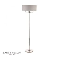 Laura Ashley -Laura Ashley sorrento polished nickel 3 light floor lamp silver shade p20382 40061 image