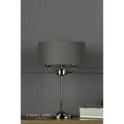 Laura Ashley SORRENTO Polished Nickel 3 Light Table Lamp | Charcoal Shade 11 Laura Ashley SORRENTO Polished Nickel 3 Light Table Lamp | Charcoal Shade -Laura Ashley sorrento polished nickel 3 light table lamp charcoal shade p20383 40071 image