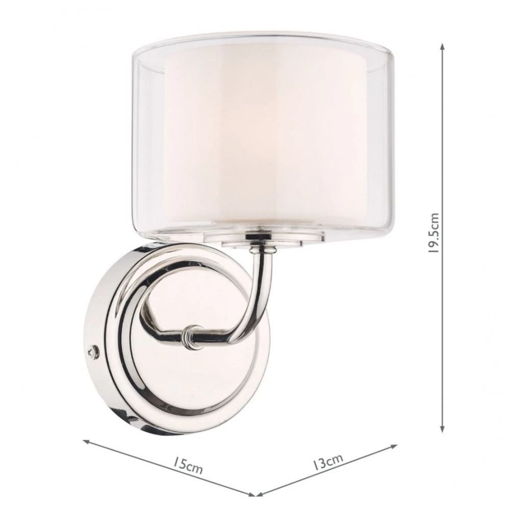 Laura Ashley SOUTHWELL Wall Light Polished Chrome Opal Glass Shade 3 Laura Ashley SOUTHWELL Wall Light Polished Chrome Opal Glass Shade - Image 3