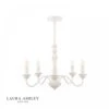 Laura Ashley TATE 5 Light Chandelier In Matt White
