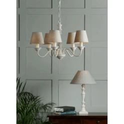 Laura Ashley TATE 5 Light Chandelier In Matt White 9 Laura Ashley TATE 5 Light Chandelier In Matt White -Laura Ashley tate 5 light chandelier in matt white p21716 40411 image