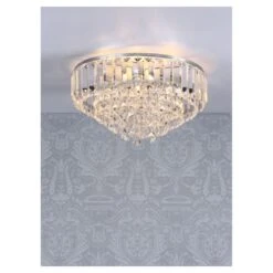 Laura Ashley VIENNA 3 Light Flush | Crystal | Polished Chrome -Laura Ashley vienna 3 light flush crystal polished chrome p21719 39906 image