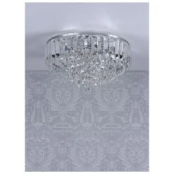 Laura Ashley VIENNA 3 Light Flush | Crystal | Polished Chrome -Laura Ashley vienna 3 light flush crystal polished chrome p21719 39907 image