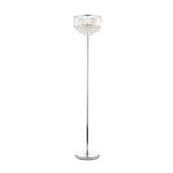 Laura Ashley VIENNA Floor Lamp | Polished Chrome | Crystal