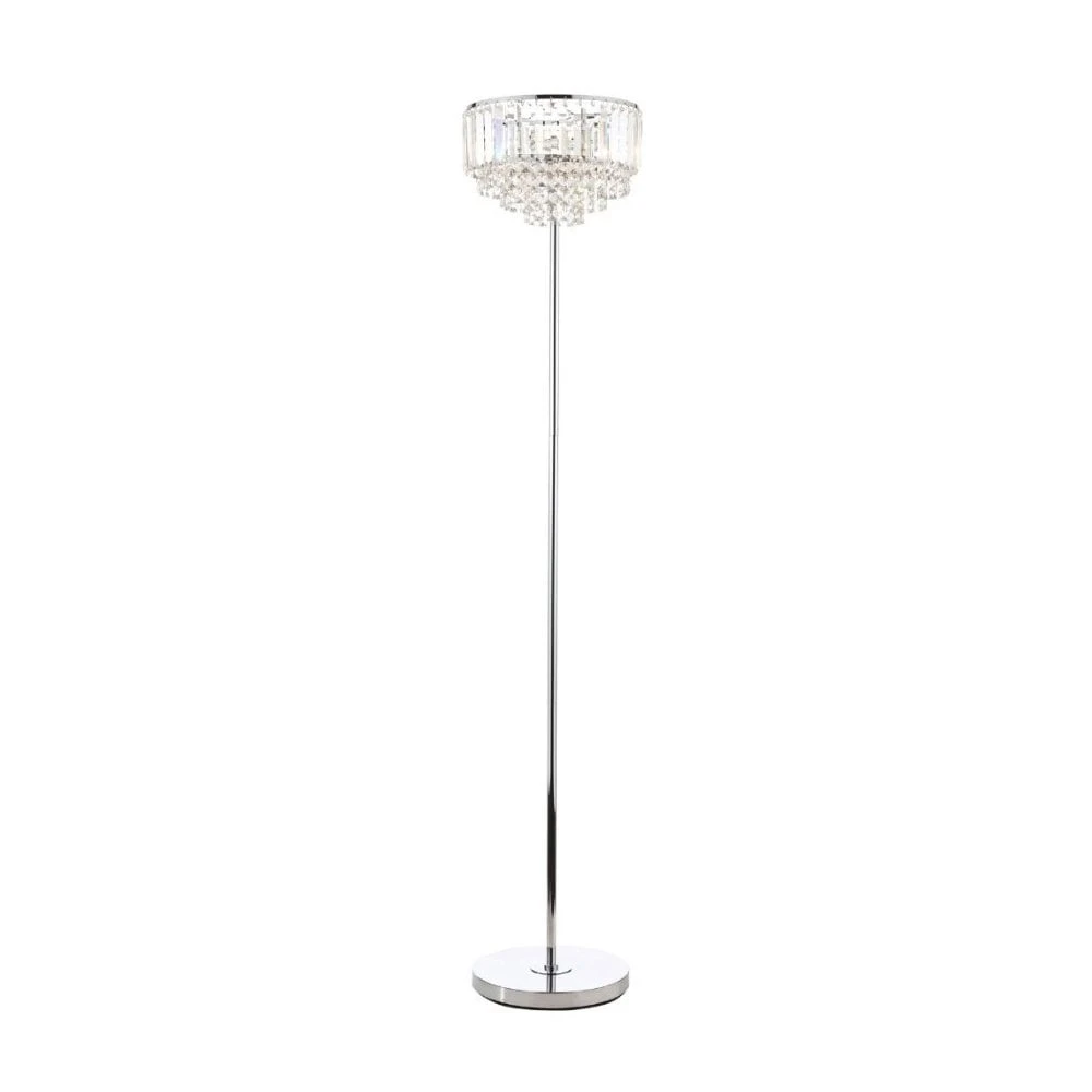 Laura Ashley VIENNA Floor Lamp | Polished Chrome | Crystal 1 Laura Ashley VIENNA Floor Lamp | Polished Chrome | Crystal