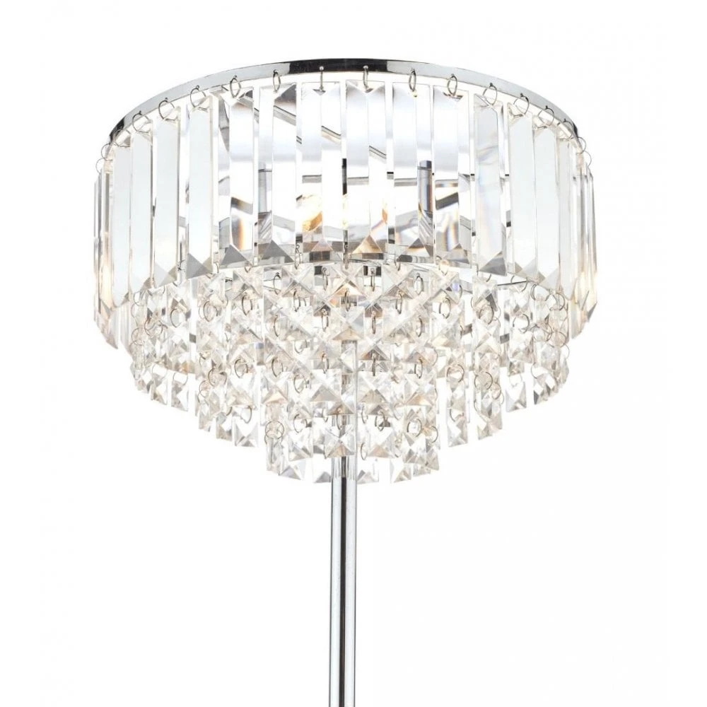 Laura Ashley VIENNA Floor Lamp | Polished Chrome | Crystal 4 Laura Ashley VIENNA Floor Lamp | Polished Chrome | Crystal - Image 4