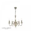 Laura Ashley WINCHESTER 5 Light Pendant Antique Brass Chandelier