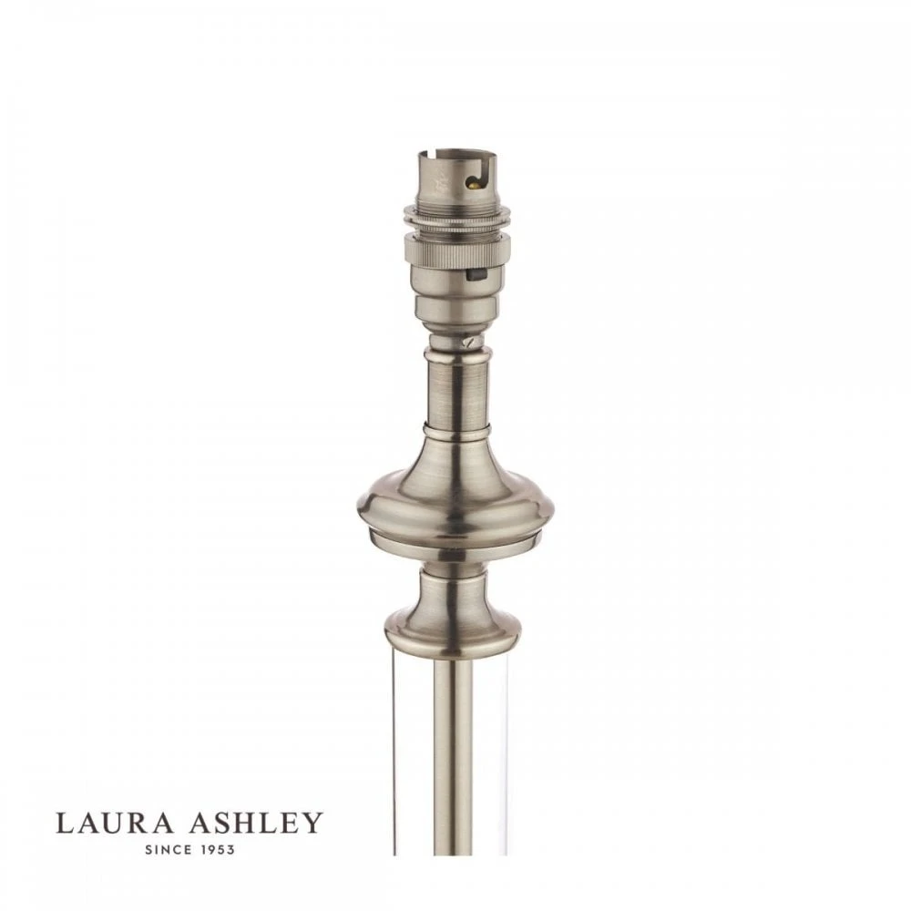Laura Ashley WINSTON Antique Chrome & Glass Candlestick Table Lamp Base 2 Laura Ashley WINSTON Antique Chrome & Glass Candlestick Table Lamp Base - Image 2